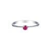 TOMEI Ruby Solitaire Ring, White Gold 750