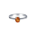 TOMEI Yellow Sapphire Solitaire Ring, White Gold 750