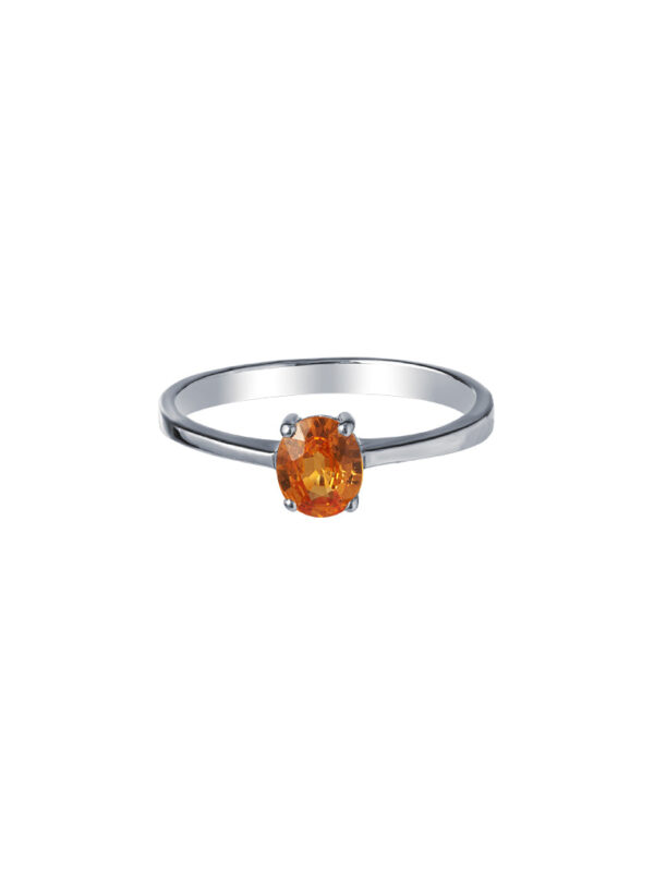 TOMEI Yellow Sapphire Solitaire Ring, White Gold 750