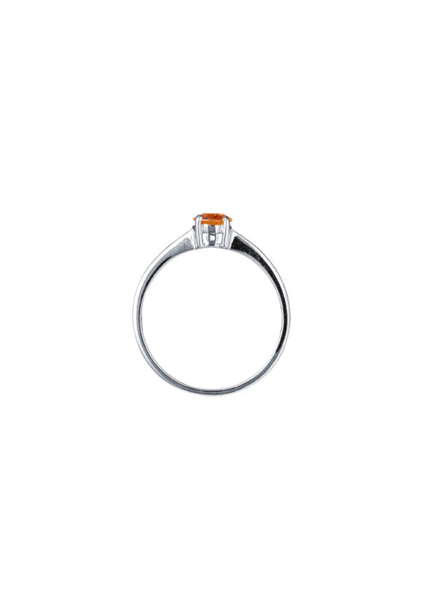 TOMEI Yellow Sapphire Solitaire Ring, White Gold 750