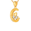 TOMEI Starry Moon Pendant, Yellow Gold 916