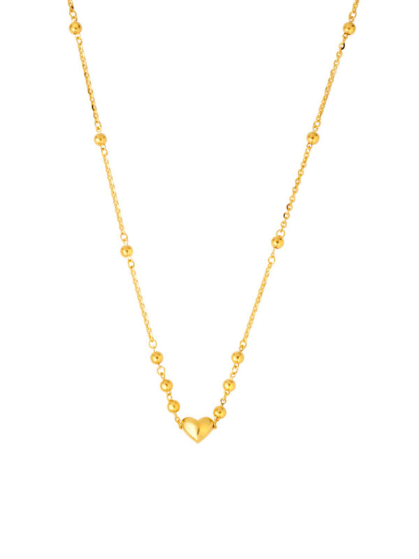TOMEI Rock'n Love Necklace, Yellow Gold 916