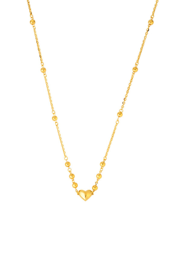 TOMEI Rock'n Love Necklace, Yellow Gold 916