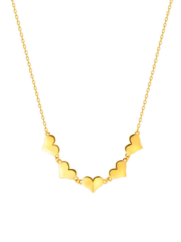 TOMEI Togetherness Heart Necklace, Yellow Gold 916