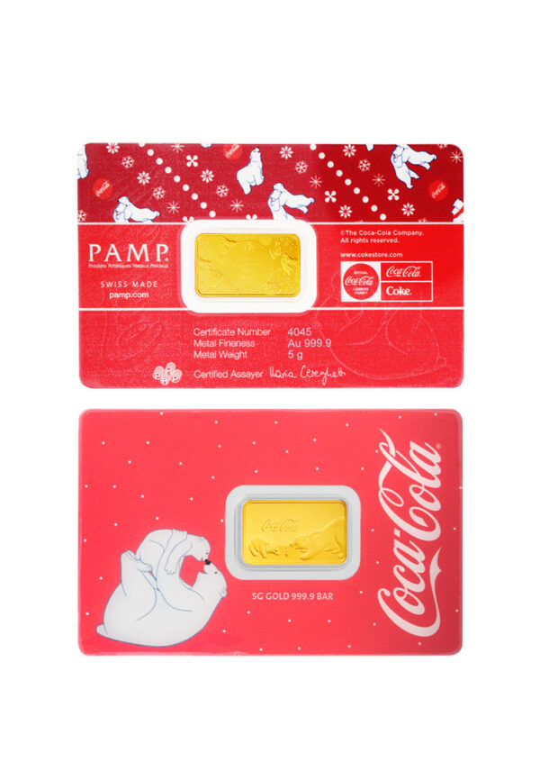 TOMEI X PAMP Suisse C/Cola Holiday Polar Bears 5GM I Fine Gold 9999
