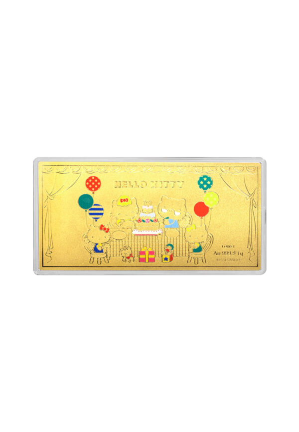TOMEI X SANRIO Hello Kitty Happy Birthday Gold Wafer 1G, Yellow Gold 9999