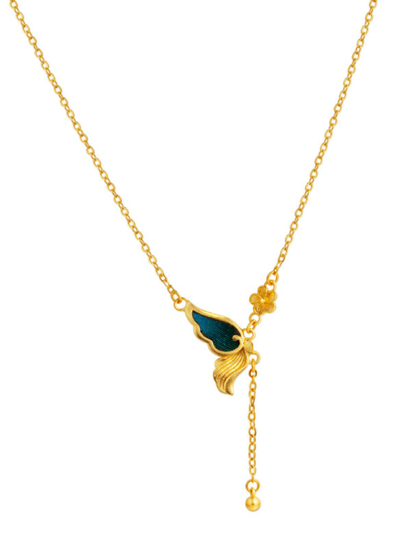 TOMEI x XIFU 【灵蝶】Spiritual Butterfly Necklace, Yellow Gold 999
