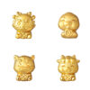 TOMEI [2025 Edition] Golden Zodiac Charm with Rope Bracelet, Yellow Gold 999