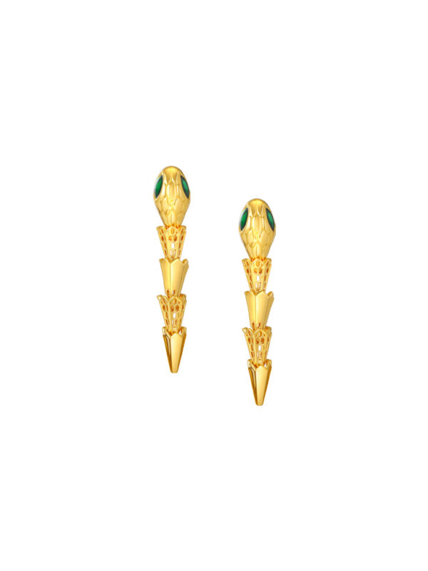TOMEI x XIFU 【灵蛇系列】Snake Series Earrings, Yellow Gold 999 (5D)
