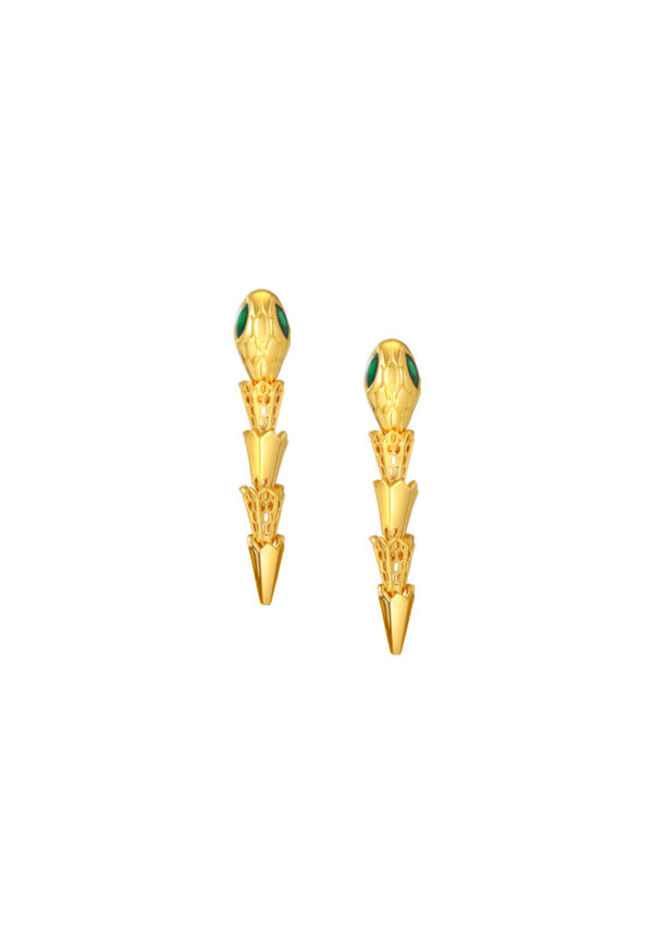 TOMEI x XIFU 【灵蛇系列】Snake Series Earrings, Yellow Gold 999 (5D)
