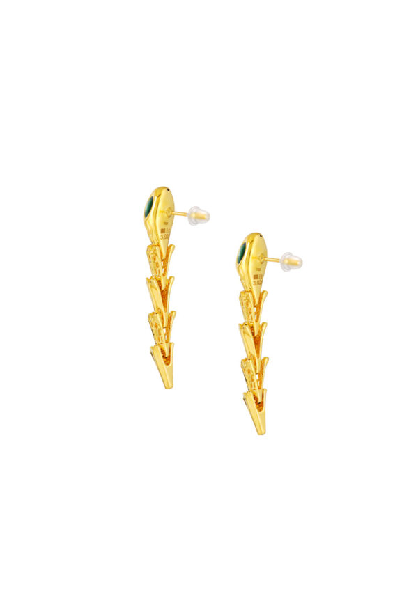 TOMEI x XIFU 【灵蛇系列】Snake Series Earrings, Yellow Gold 999 (5D)