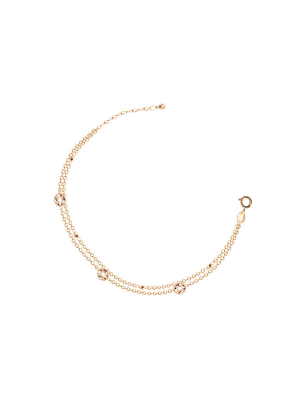 TOMEI Rouge Collection Double Happiness Bracelet, Rose Gold 750