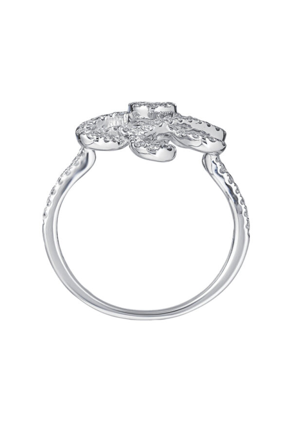 TOMEI Ruyi Knot Diamond Ring, White Gold 750