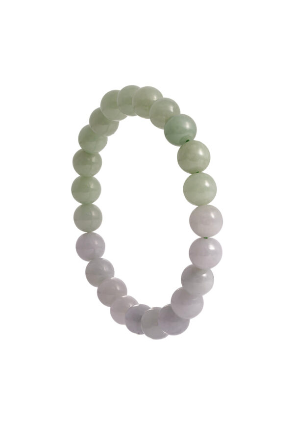 TOMEI 【半山水手串】Palace Grace Light Green & Purple Jade Bracelet