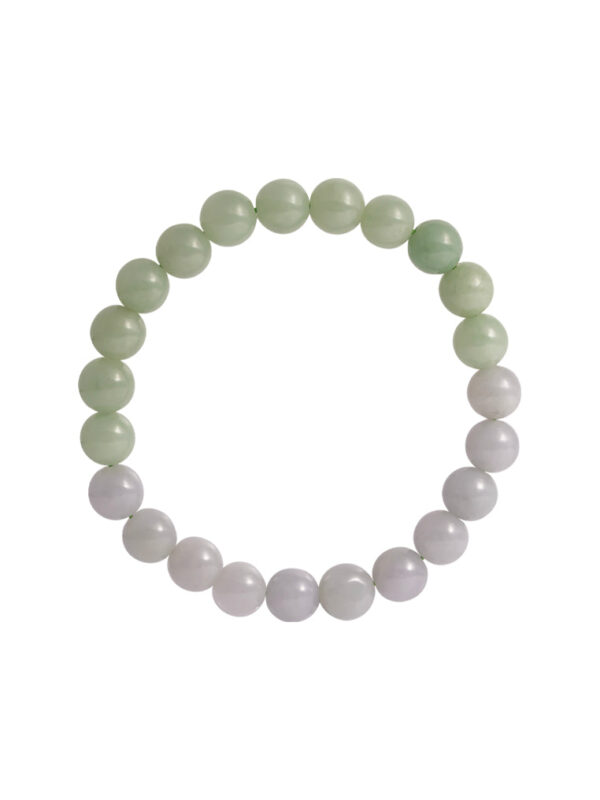 TOMEI 【半山水手串】Palace Grace Light Green & Purple Jade Bracelet