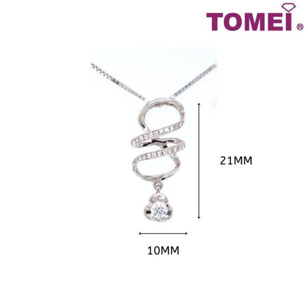 TOMEI Whimsicality in Glamorous Sparks Pendant Set, Diamond White Gold 375