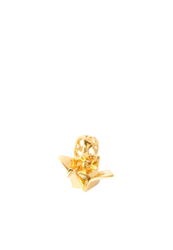 TOMEI [Online Exclusive] Origami Crane Blessings Charm, Yellow Gold 916