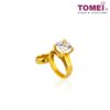 Tribute to Remarkable Women Diamond Ring Chomel Charm, Tomei Yellow Gold 916