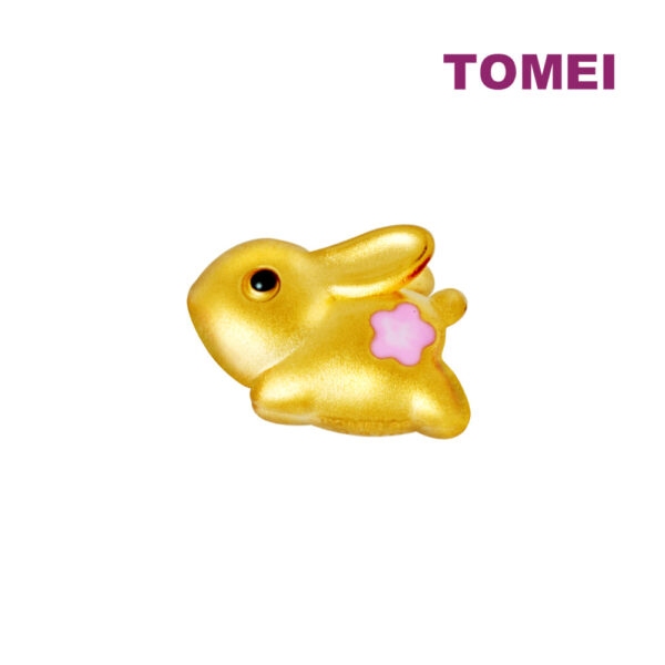 TOMEI [2024 Edition] Colorful Chubby Fortune Zodiac Charm with Red Rope Bracelet, Yellow Gold 999