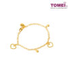 TOMEI Revelment of Mirthsome Hearts Bracelet, Yellow Gold 916