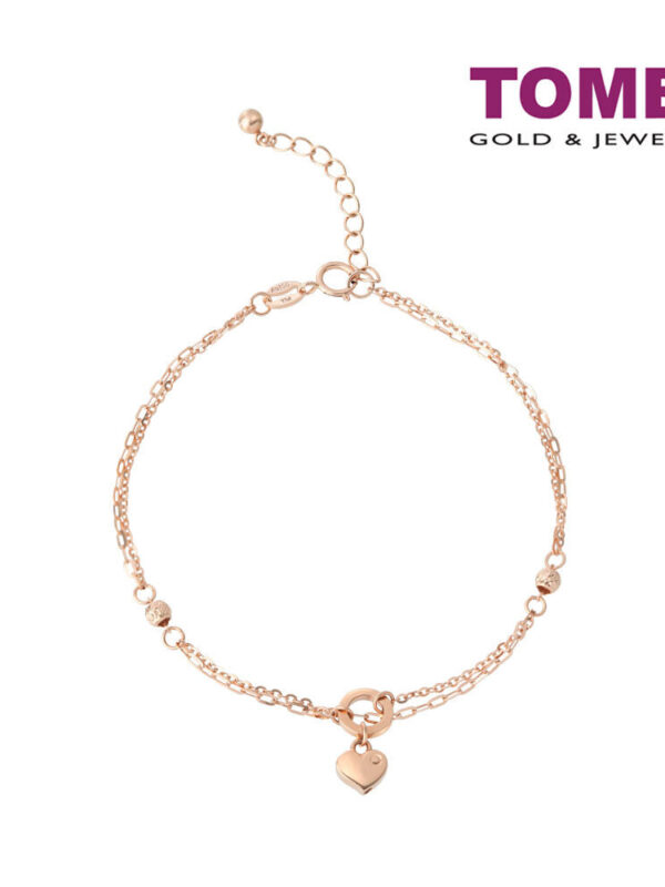 TOMEI Sweet Heart Bracelet I Rose Gold 750 (18K) (WM2-DS)
