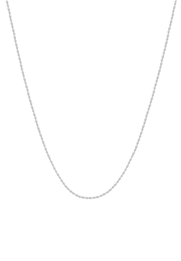 Tomei Sparkling Necklace, Unisex White Gold 585