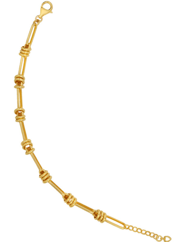 TOMEI Tri-ring Link Bracelet, Yellow Gold 916