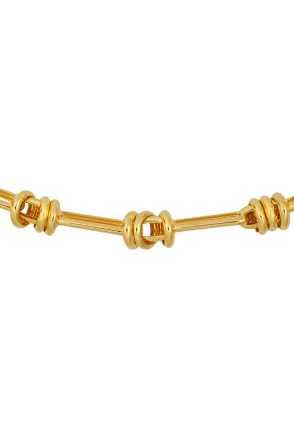 TOMEI Tri-ring Link Bracelet, Yellow Gold 916
