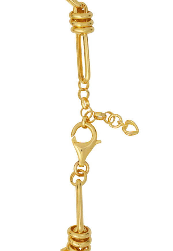 TOMEI Tri-ring Link Bracelet, Yellow Gold 916