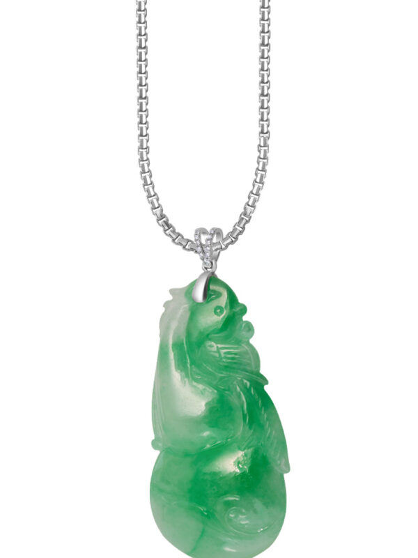 TOMEI 福禄有余 Jade of Auspicious, White Gold 750