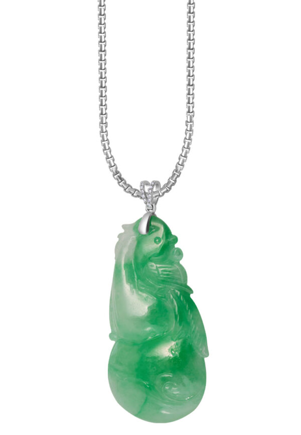 TOMEI 福禄有余 Jade of Auspicious, White Gold 750