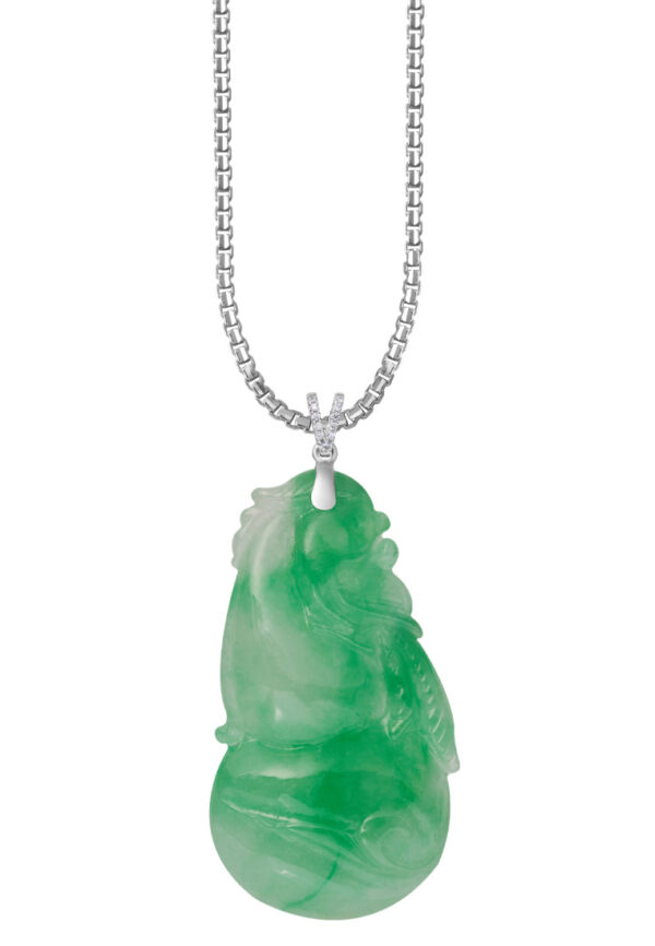 TOMEI 福禄有余 Jade of Auspicious, White Gold 750