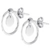 TOMEI Snowy Snowball Earrings, White Gold 585
