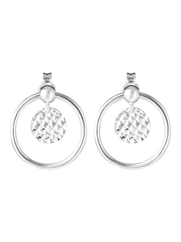 TOMEI Snowy Snowball Earrings, White Gold 585