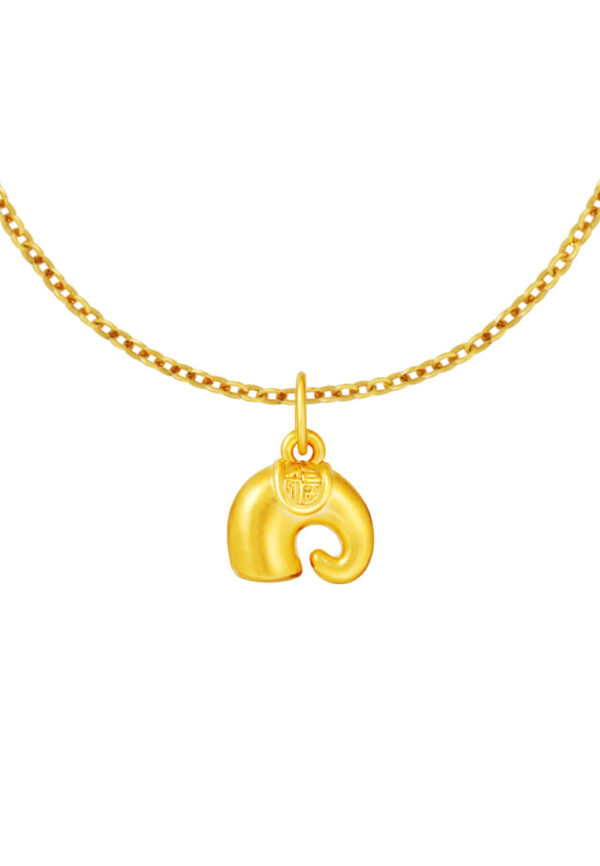TOMEI Elephant Trunk Pendant, Yellow Gold 999
