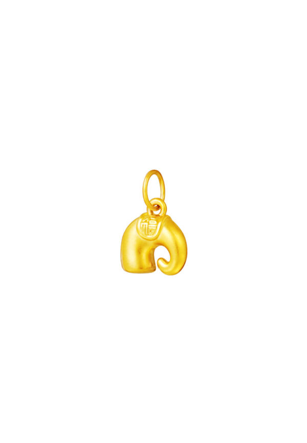 TOMEI Elephant Trunk Pendant, Yellow Gold 999