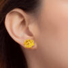 TOMEI The Peony Earrings, Yellow Gold 916