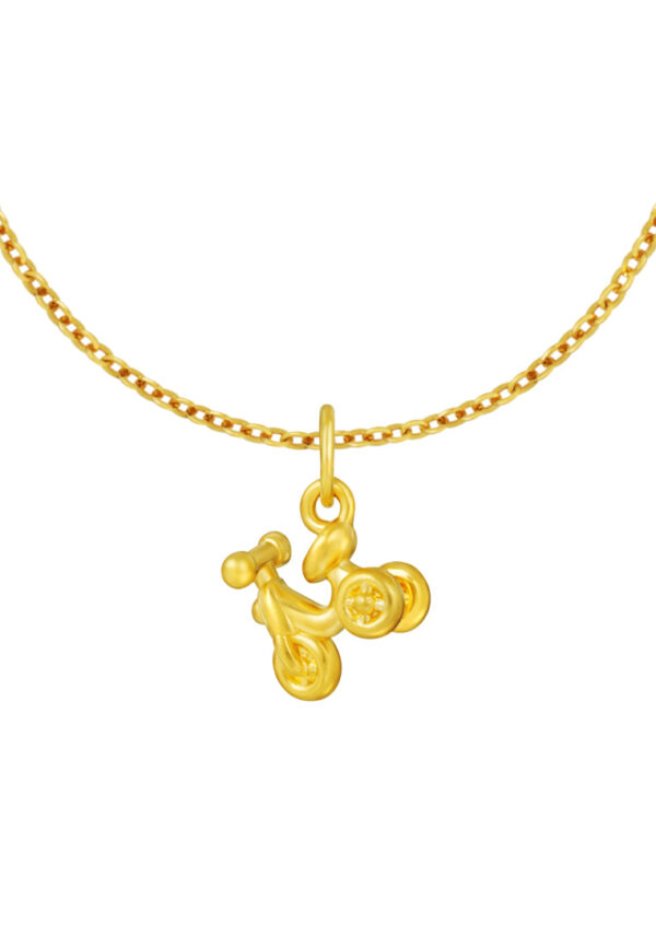 TOMEI Motorcycle Pendant, Yellow Gold 999