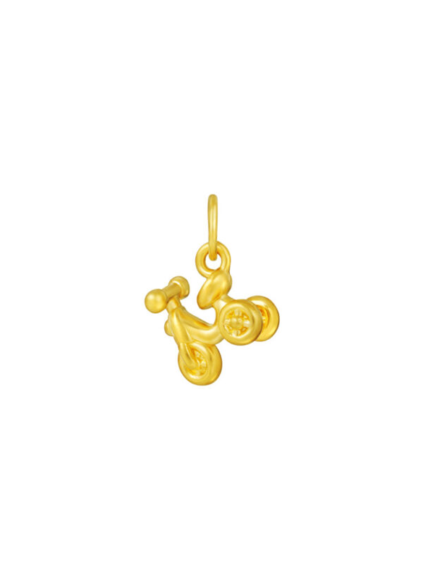 TOMEI Motorcycle Pendant, Yellow Gold 999