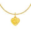 TOMEI Hearted Rose Pendant, Yellow Gold 999
