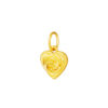 TOMEI Hearted Rose Pendant, Yellow Gold 999
