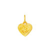 TOMEI Hearted Rose Pendant, Yellow Gold 999