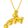 TOMEI 【马上有钱】Richy Horse Necklace, Yellow Gold 999