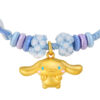 TOMEI X Sanrio Cinnamoroll 5D Charm with Blue Rope Bracelet, Yellow Gold 999