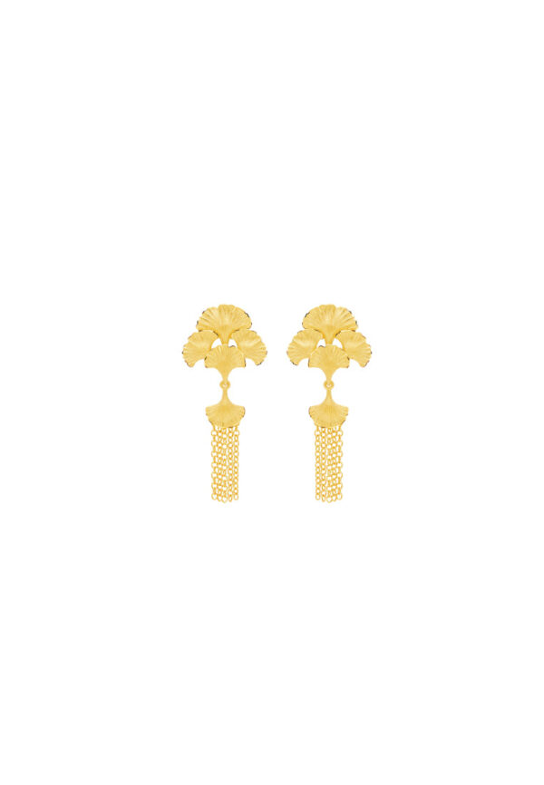 TOMEI X Prima Gold Ginkyo Collection Earring, Yellow Gold 999