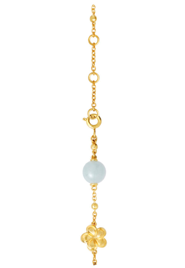 TOMEI The Flower Jade Bracelet, Yellow Gold 916