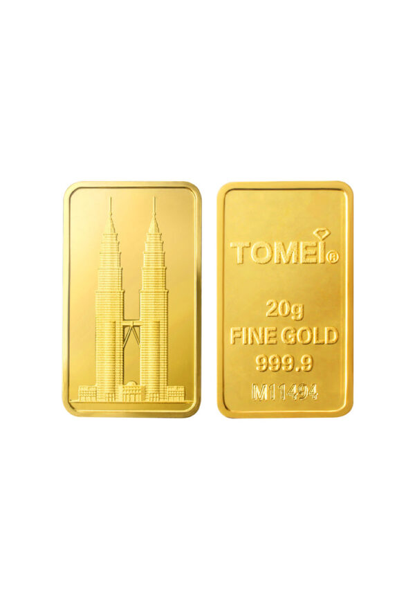 [Tomei Exclusive] KLCC Twin Towers Gold Bar | 10 Grams | 20 Grams | 50 Grams | 100 Grams |  Fine Gold 9999