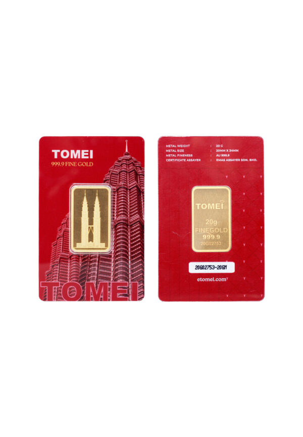 [Tomei Exclusive] KLCC Twin Towers Gold Bar | 10 Grams | 20 Grams | 50 Grams | 100 Grams |  Fine Gold 9999