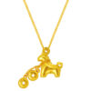 TOMEI 【马上有钱】Richy Horse Necklace, Yellow Gold 999