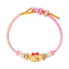 TOMEI X Sanrio My Melody Charm with Pink Rope Bracelet, Yellow Gold 999 (5D)
